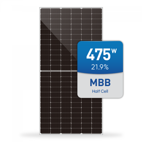 475 Watt Solar Panel 166mm 144 Half Cells
